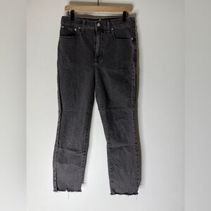madewell the perfect vintage jeans Black Raw Hem Size 28‎